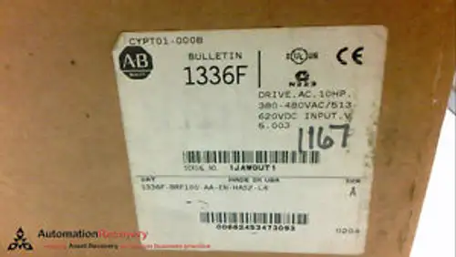 Allen Bradley 1336F-Bfr100-Aa-En-Has2-L4 Series A Ac Drive