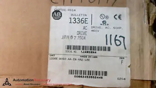 Allen Bradley 1336E-B050-Aa-En-Ha2-L8E Ac Drive Ac Input 48-60Kva