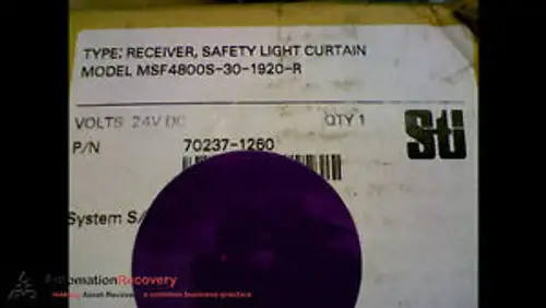 STI MSF4800S-30-1920-R RECEIVER SAFETY LIGHT SCREEN CURTAIN