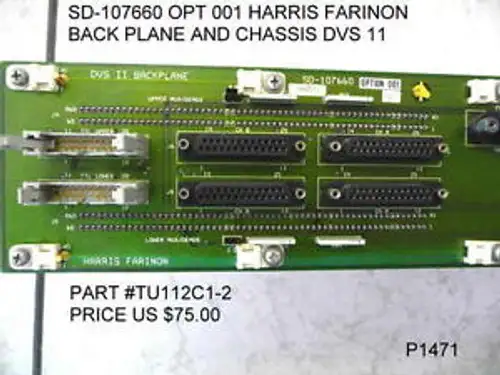 SD-107660 OPT 001 BACK PLANE HARRIS FARINON