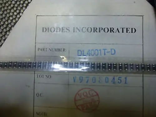 5000PC (1 REEL) DL4001T DIODES INC 1A 50V GLASS DIODE