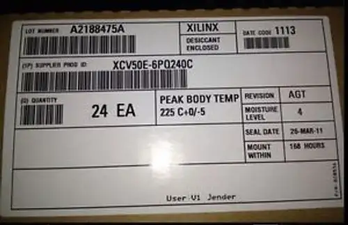 Xcv50E-6Pq240C Xilinx Ic Fpga 158 I/O 240Pqfp