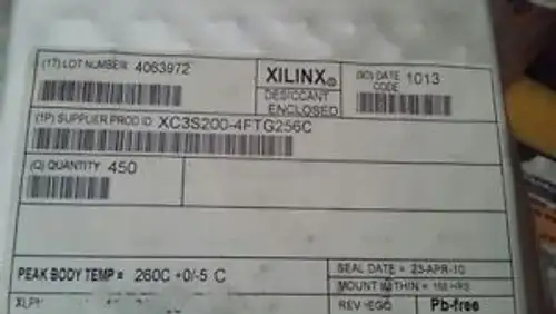(5 Per Lot) Xc3S200-4Ftg256C Xilinx Fpga Spartan-3 200K Gates 4320 Cells 630Mhz