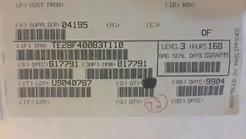 72X Intel Te28F400B3T110 28F400 110Ns 4Mb Flash Memory Pdso-48
