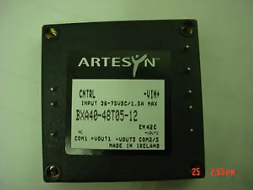 ARTESYN BXA40-48T05-12-M DC/DC 36-75V 30/TRY OUT 5V@6A +/-12@.3A 2.2SQ QTY-1