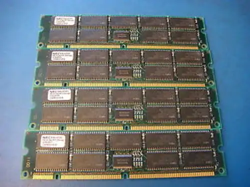 4x NEC/Cisco MC-4216LFF72FH-A60 128MB 168P PC100 EDO ECC Memoria R28