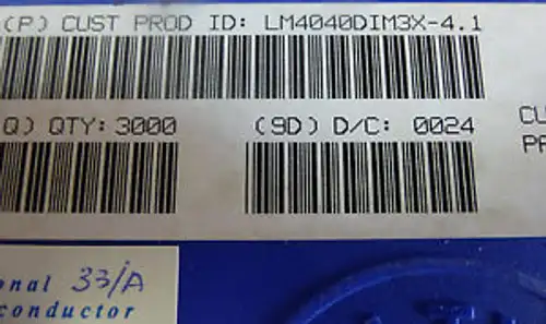 3000Pc (1 Reel) Lm4040Dim3X-4.1 Precision Shunt Voltage Reference 4.1V