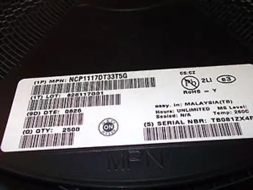 Ncp1117Dt33T5G On Lm1117 Ldo 1A 3.3V Linear Reg Dpak Smd Orig T/R 1000 Pcs