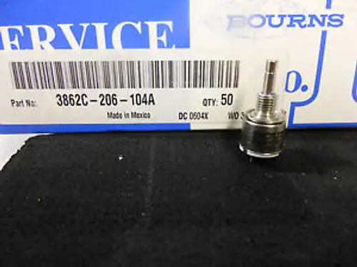 50PC 1 FULL 3862C-206-104A BOURNS SINGLE TURN 100K 10% POTENTIOMETER