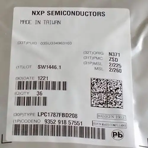 Nxp Lpc1787Fbd208 512Kb 36Pcs 120Mhz Mcu Lqfp208 Sealed Tray Bag Lpc1787