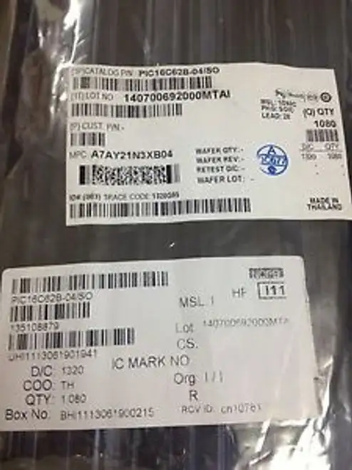 Pic16C62B-04/So Microchip 1320 Date Code Rohs Trace Code 1320G95