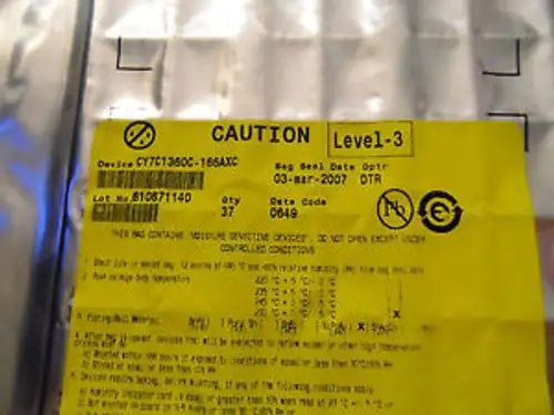 37 ~ Cypress Cy7C1360C-166Axc Factory Sealed Ics Pb-