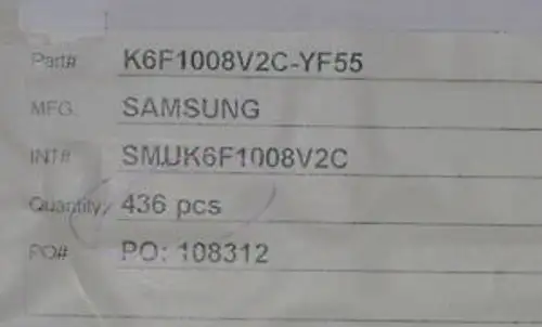 Samsung K6F1008V2C-Yf55 Cmos Static Ram