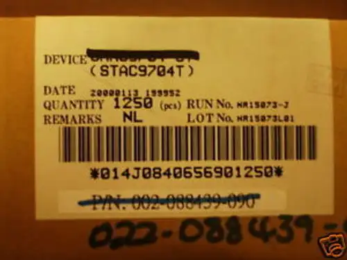 Stac9704 Stac9704T Broadcom Sigmatel Stac9704