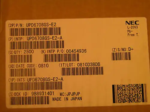 LOT 2500PCS MFG DRI-PACK UPD6708GS-E2-A NEC RENESAS MOS IC IEBUS LSI SOP-16
