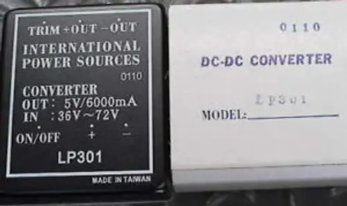 LP301 DC-DC Power Converter 36-72V in for 5V out@6 Amps