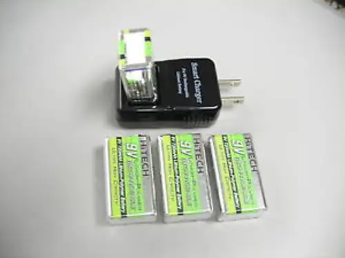9v Smart Charger with 4pcs Hitech Lion720mAhRechargeableTech-USA/Japan.CE RoHs