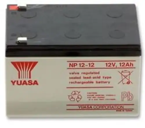 BATTERY YUASA 12V 12AH NP12-12.250TABS EQUAL GENESIS ENERSYS