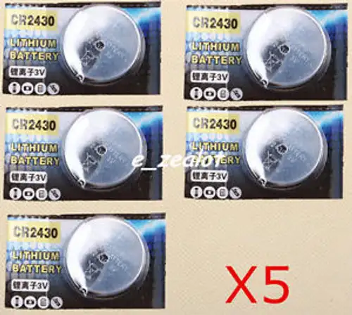 5Pcs Cr2430 Button Batteries 3V Li Battery Perfect