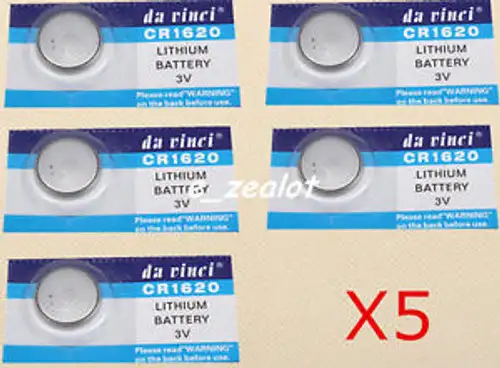 5Pcs Cr1620 Button Batteries Perfect 3V Li Battery