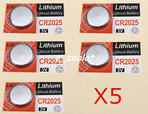 5Pcs Cr2025 Button Batteries 3V Li Battery Perfect