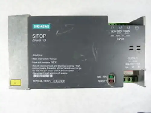 Siemens 6EP1-434-1SH01 Power Supply 10A 24VDC 360/550VAC 47/63Hz WOW