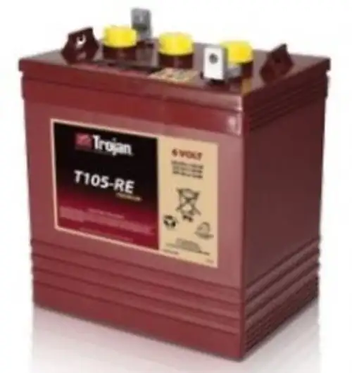 BATTERY TROJAN 6V T105-RE- 225AH FOR RENEWABLE ENERGY AND BACK UP POWER EACH
