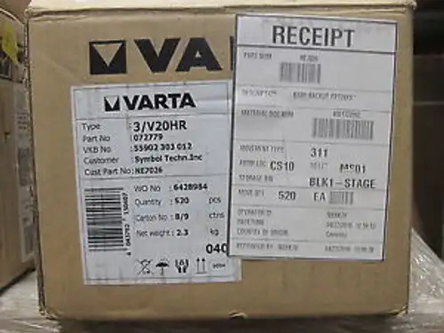 520 Varta Battery 72779 Ne7026 Brand