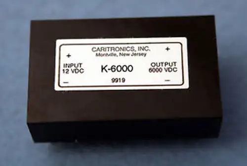 CARITRONICS K-6000 DC-DC CONVERTER 12VDC TO 6000 VDC