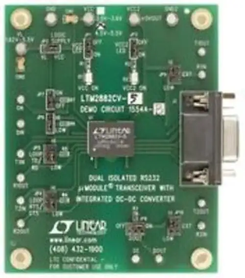 Linear Technology Dc1554A-B Ltm2882-5 Dual Rs232 Transceiver Demo Board
