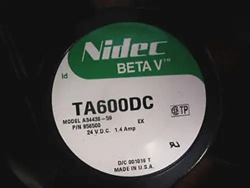 Nidec Beta V TA600DC Fan A34438-59 956500 24VDC