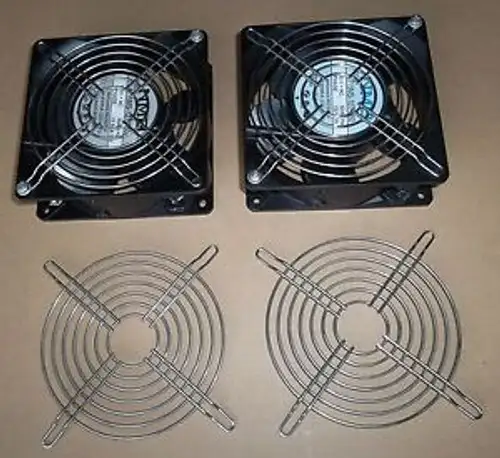 2pc MINEBEA MNB 4715MS-10T-B50 Cooling Fan 100 VAC 89CFM 15W + grill guard