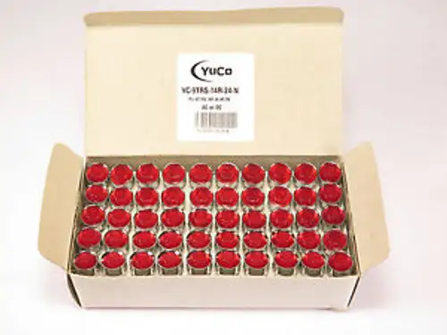 100 YC-9TRS-14R-24-N RED NEON 9MM RED PILOT LIGHT 24V AC/DC TERMINAL RING