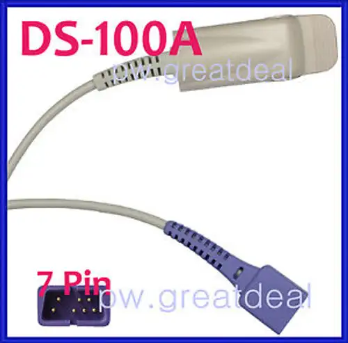 10 Pcs Nellcor Ds-100A Compatible Sensor Spo2 Finger Probe Reusable 7 Pin