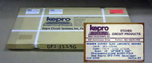 Kepro Df1-1224G 1-Side Copper Clad Photosensitized .062 Fr-4 Glass Expoxy 12Pk