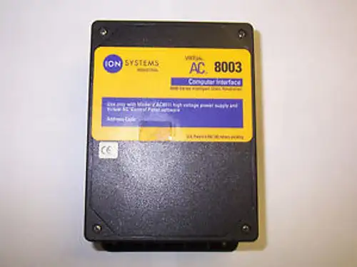 Ion Systems Vitual Ac 8003 Computer Interface 91-8003 Rev D Top Broken