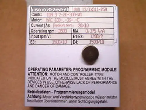 Indramat MOD13/1X011-258 Programming Module