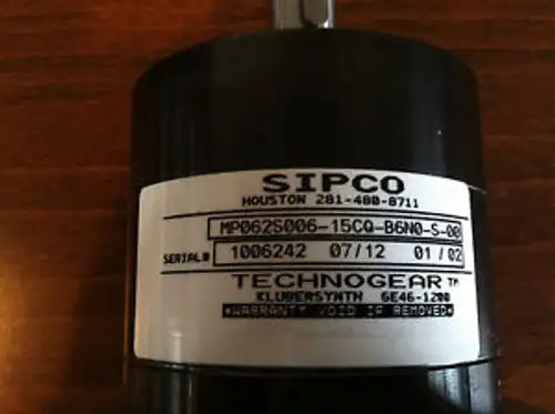 Sipco Gear 6:1 Ratio Model MP062S006-15CQ-B6N0-S-00