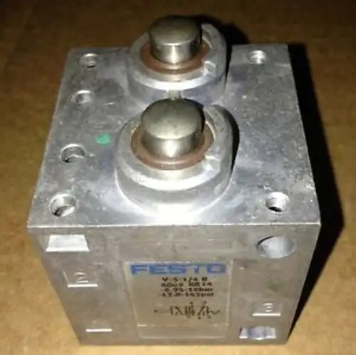 Festo Stem Actuated Valve V-5-1/4-B 6809 R814-0.95-10Bar-13.8-145 Psi J#6