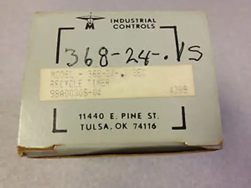 Time Mark 368-24-.1SEC Recycle Timer DPDT 24VAC/DC 7A .1 SEC