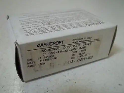ASHCROFT 25-1009-SW-02L-300#-XLJWP INDUSTRIAL DURALIFE GAUGE