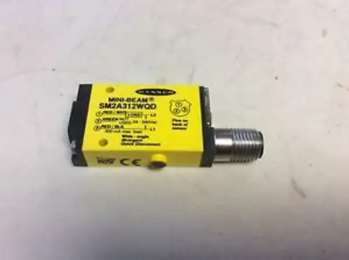 Banner SM2A312WQD Mini Beam 24-240 VAC Wide Angle Photoelectric Sensor SM2A312