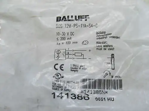 X5-131 BALLUFF BOS-12M-PS-1YA-S4-C PHOTOELECTRIC SENSOR