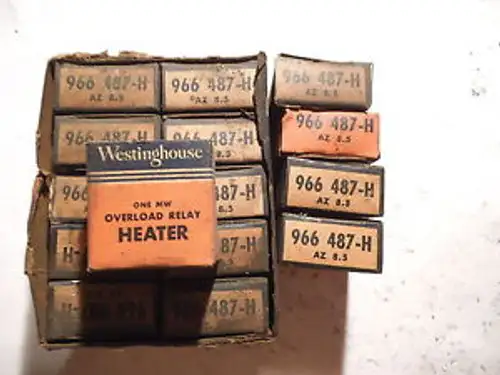 (15) WESTINGHOUSE AZ 8.5 OVERLOAD RELAY HEATER 966 487-H