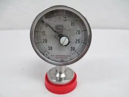 SPRINKMAN GA3S-M-2U-GF-BT-SS STAINLESS PRESSURE GAUGE -30IN-HG 30PSI D215849