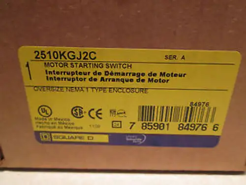 1 SQUARE D 2510 KGJ-2C 2510 KGJ2C MANUAL SWITCH