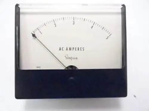 92229 - Simpson 1359 Panel Meter 0-5 AC Amperes