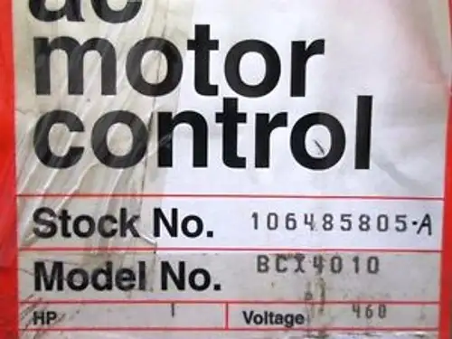 Fincor 1 HP 460V BCX AC Motor Controller Model BCX4010