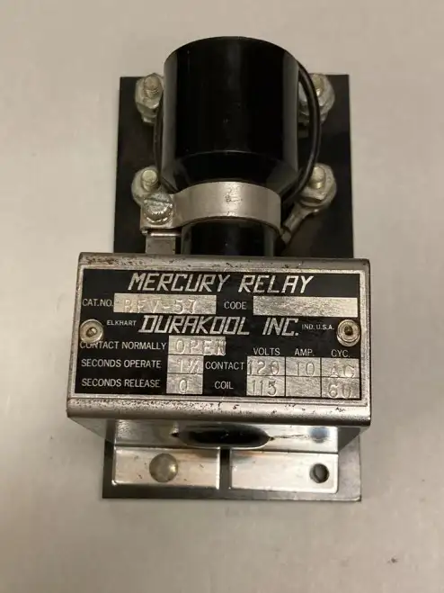 DURAKOOL BFV-57 120V COIL 10A N.O. MERCURY RELAY