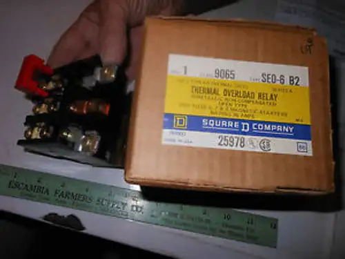 SQUARE D THERMAL OVERLOAD RELAY SEO-6 B2----9065----600V---26 AMPS